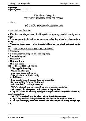 Giáo án Hoạt động ngoài giờ lên lớp 6 - Năm học 2013-2014 - Nguyễn Thị Chúc